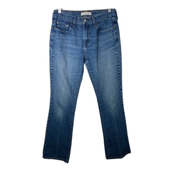 Levis Jeans Womens 515 Bootcut Denim Stretch Mid Rise Blue Size 8 Long Medium - Picture 1 of 10